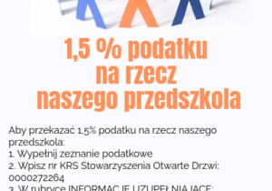 plakat: 1,5 % podatku