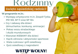 plakat o pikniku - święto śąsiedzkiej radości