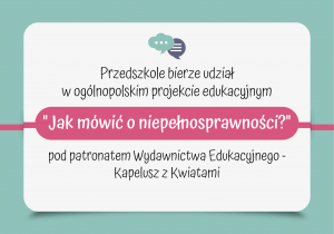 plakat: Projekt: Jak mówić o niepełnosprawności