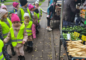 Grupa z wizytą w warzywniaku