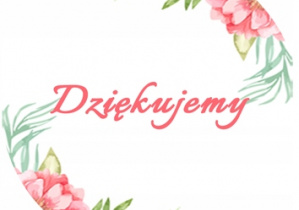 napis : dziękujemy