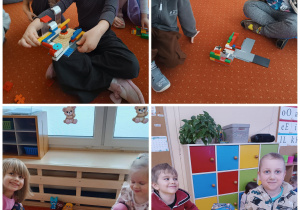 Dzieci budują z klocków