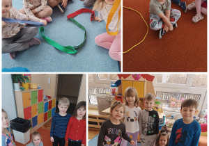 Dzieci prezentują znak graficzny "S"