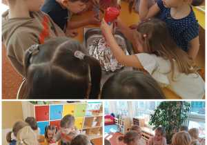 Dzieci wykonują eksperyment