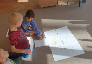 Grupa układa Układ słonecznego