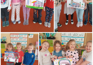 Dzieci prezentują swoje laurki