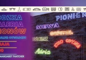 plakat: łódzka galeria neonów