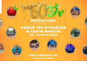 plakat: 603 urodziny Łodzi