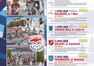 plakat: mini wyścig kolarski