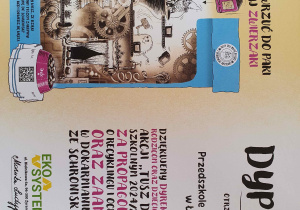 Dyplom za udział w akcji "Tusz do paki"